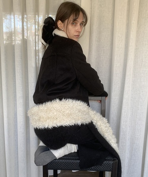 セール】【LONSLAN】ボリュームファーロングマフラー LON24a150