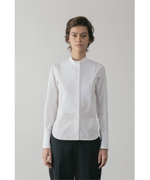 CINOH（チノ）の「ASYMMETRIC BOSOM SHIRT（シャツ/ブラウス・レディース・White・38/36/34）」の2枚目の写真
