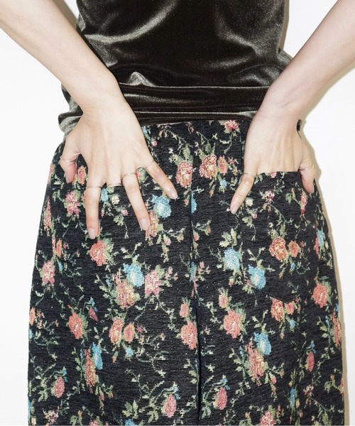 musubore(ムスボレ)の「ruffle wide PT / ラッフルワイドパンツ(スラックス・レディース・ブラック/ピンク・1/0)」の21枚目の写真