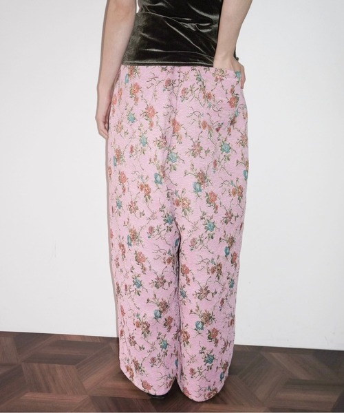 musubore(ムスボレ)の「ruffle wide PT / ラッフルワイドパンツ(スラックス・レディース・ブラック/ピンク・1/0)」の5枚目の写真