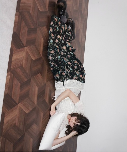 musubore(ムスボレ)の「ruffle wide PT / ラッフルワイドパンツ(スラックス・レディース・ブラック/ピンク・1/0)」の17枚目の写真