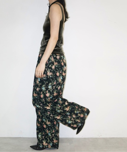 musubore(ムスボレ)の「ruffle wide PT / ラッフルワイドパンツ(スラックス・レディース・ブラック/ピンク・1/0)」の22枚目の写真