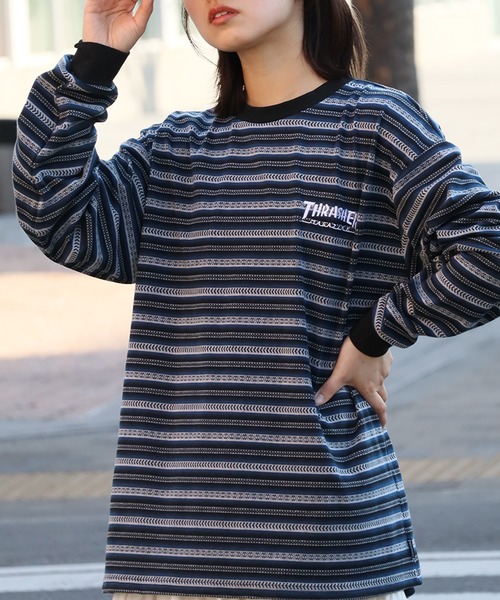 セール】【THRASHER/スラッシャー】ジャガードボーダー ロング