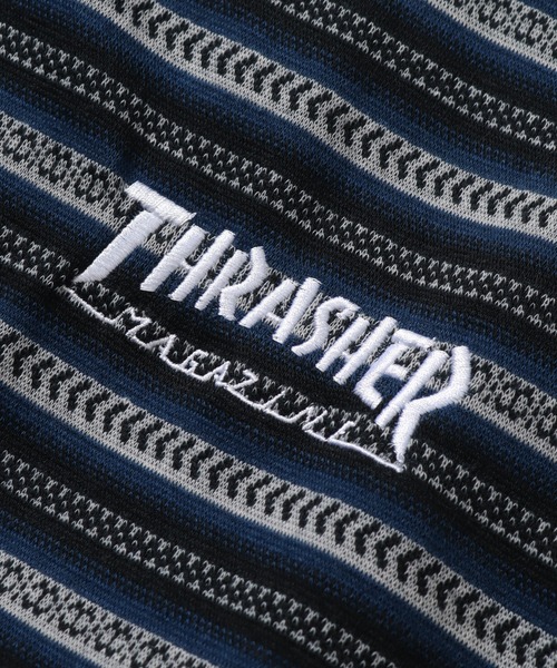THRASHER(スラッシャー)の「【THRASHER/スラッシャー】ジャガードボーダー ロングスリーブTシャツ(Tシャツ/カットソー・メンズ・ブラウン系その他/ブルー系その他・XL/M/L)」の9枚目の写真