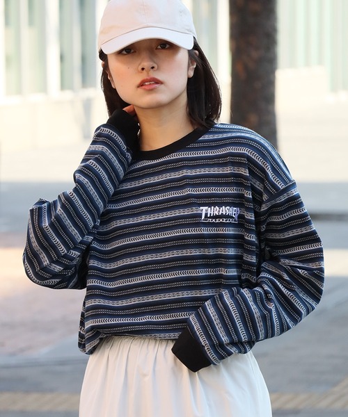 セール】【THRASHER/スラッシャー】ジャガードボーダー ロング