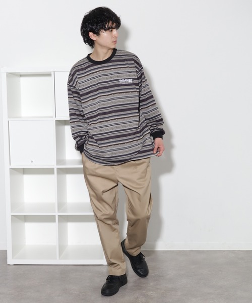 THRASHER(スラッシャー)の「【THRASHER/スラッシャー】ジャガードボーダー ロングスリーブTシャツ(Tシャツ/カットソー・メンズ・ブラウン系その他/ブルー系その他・XL/M/L)」の18枚目の写真