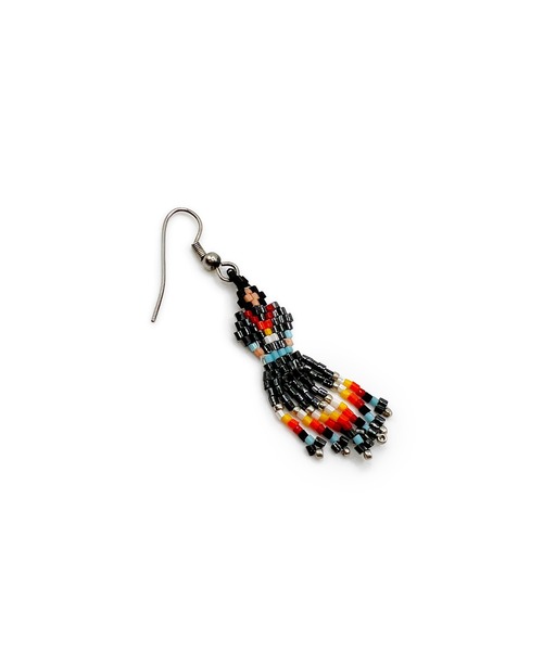Indian Jewelry（インディアンジュエリー）の「THEATER シアターセレクト カウガールビーズフックピアス Made in USA（ピアス（両耳用）・メンズ・ブラック・FREE）」の2枚目の写真