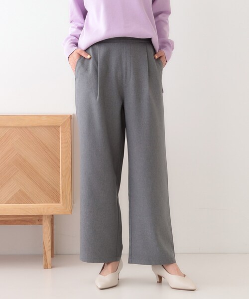 SHOO・LA・RUE（シューラルー）の「【洗える/S-LL】大人のきれいめスタイルに ワイドパンツ（その他パンツ・レディース・ブラック/チャコールグレー/ベージュ・04/03/02/01）」の15枚目の写真