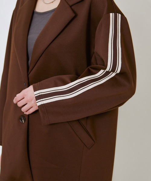 GORGE（ゴージ）の「ジャージラインジャケット（その他アウター・レディース・ブラック/チャコール/ブラウン・F）」の8枚目の写真