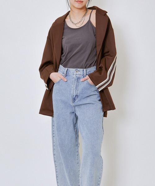 GORGE（ゴージ）の「ジャージラインジャケット（その他アウター・レディース・ブラック/チャコール/ブラウン・F）」の12枚目の写真