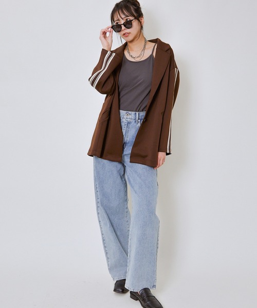 GORGE（ゴージ）の「ジャージラインジャケット（その他アウター・レディース・ブラック/チャコール/ブラウン・F）」の13枚目の写真