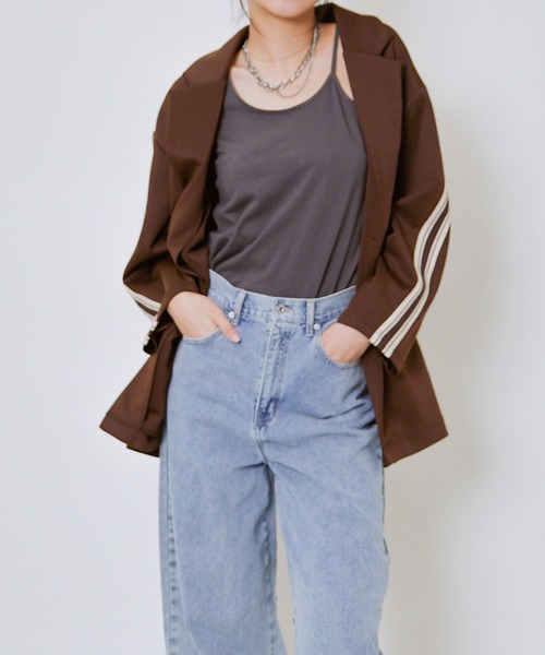 GORGE（ゴージ）の「ジャージラインジャケット（その他アウター・レディース・ブラック/チャコール/ブラウン・F）」の15枚目の写真