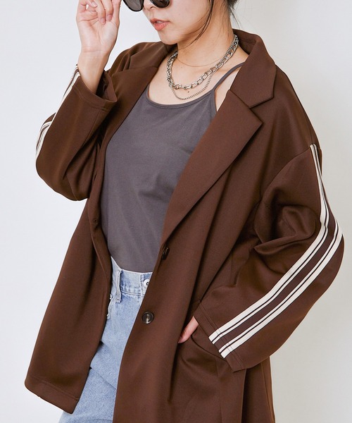 GORGE（ゴージ）の「ジャージラインジャケット（その他アウター・レディース・ブラック/チャコール/ブラウン・F）」の17枚目の写真