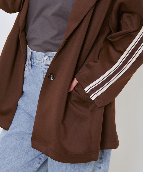 GORGE（ゴージ）の「ジャージラインジャケット（その他アウター・レディース・ブラック/チャコール/ブラウン・F）」の18枚目の写真