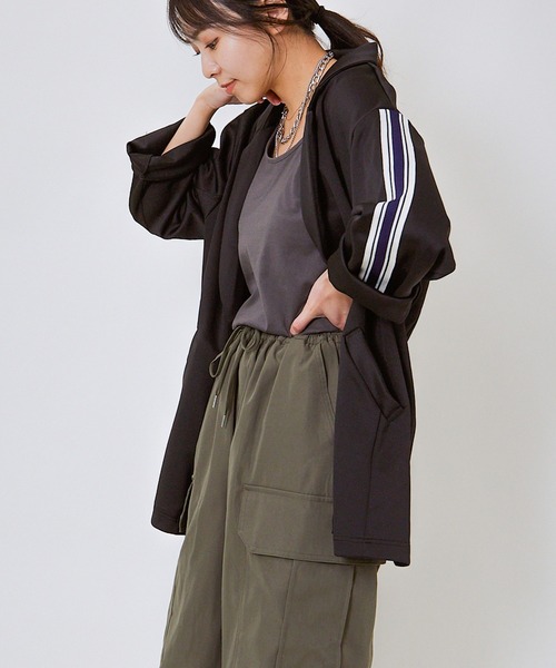 GORGE（ゴージ）の「ジャージラインジャケット（その他アウター・レディース・ブラック/チャコール/ブラウン・F）」の22枚目の写真