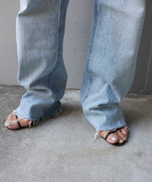 YANUK(ヤヌーク) LEA/ボーイズストレート/カットオフフロスト/COF