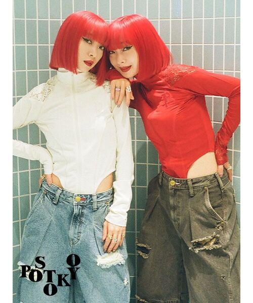 jouetie（ジュエティ）の「【Something ×PosTokyo】PANEL BALLON WIDE DENIM/パネルバルーンワイドデニムパンツ（デニムパンツ・レディース・ブルー/ブラック/インディゴブルー・SMALL/MEDIUM）」の17枚目の写真