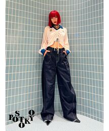 【Something ×PosTokyo】PANEL BALLON WIDE DENIM/パネルバルーンワイドデニムパンツ