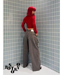 【Something ×PosTokyo】PANEL BALLON WIDE DENIM/パネルバルーンワイドデニムパンツ