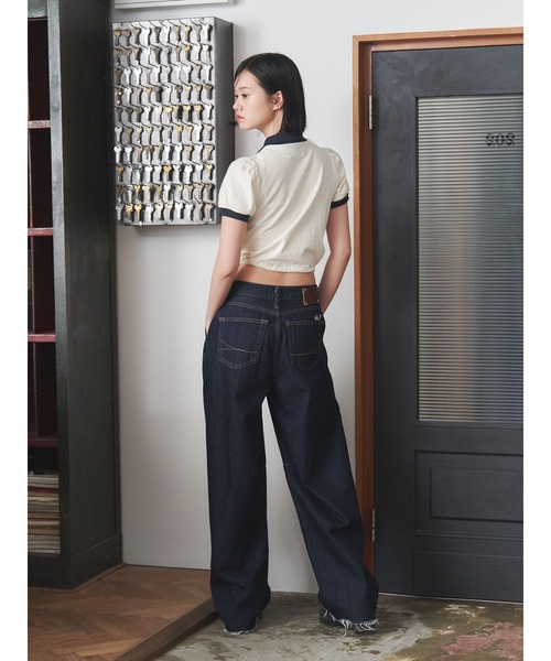 jouetie（ジュエティ）の「【Something ×PosTokyo】PANEL BALLON WIDE DENIM/パネルバルーンワイドデニムパンツ（デニムパンツ・レディース・ブルー/ブラック/インディゴブルー・SMALL/MEDIUM）」の5枚目の写真