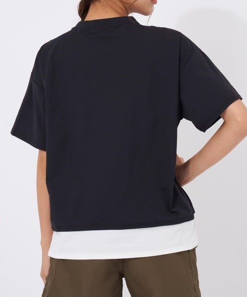 FILA(フィラ)の「FILAロゴ半袖Tシャツ(Tシャツ/カットソー・レディース・ネイビー/ブラック・MEDIUM/LARGE)」の8枚目の写真