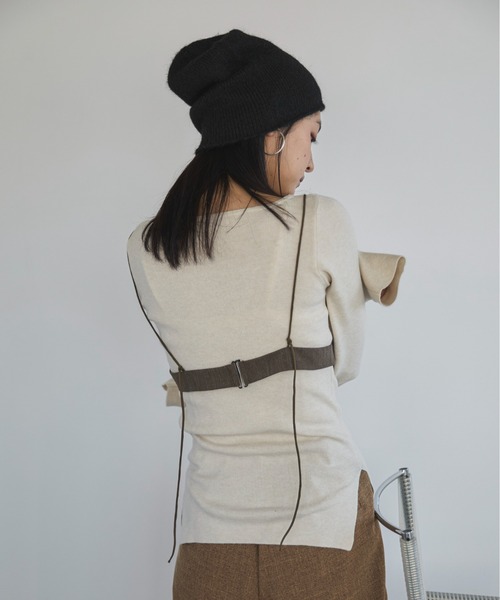 feepur（フェピュール）の「メランジブラトップビスチェ（その他トップス・レディース・ブラウン/チャコールグレー・MEDIUM）」の13枚目の写真