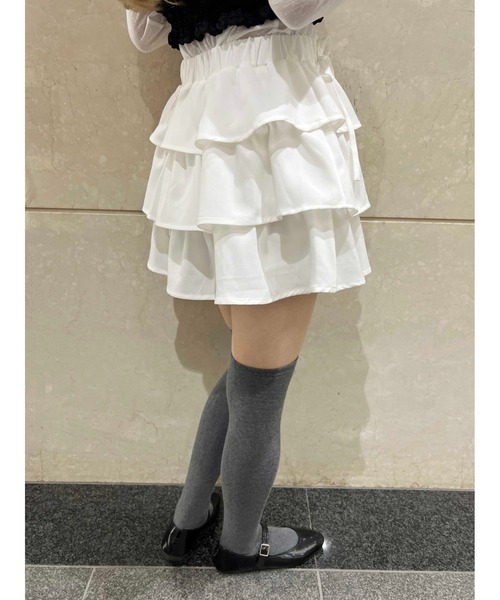 PHILLY（フィリー）の「【PHILLY】サイドリボンティアードミニスカート（スカート・レディース・ホワイト/ブラック/グレー・FREE）」の6枚目の写真