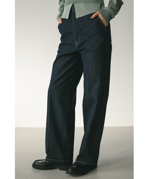 STYLEMIXER（スタイルミキサー）の「センタープレスデニム（デニムパンツ・レディース・インディゴブルー/アイボリー・X-SMALL/SMALL/MEDIUM/LARGE）」の15枚目の写真