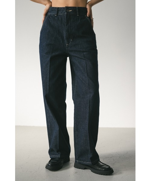 STYLEMIXER（スタイルミキサー）の「センタープレスデニム（デニムパンツ・レディース・インディゴブルー/アイボリー・X-SMALL/SMALL/MEDIUM/LARGE）」の16枚目の写真