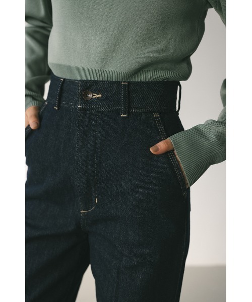 STYLEMIXER（スタイルミキサー）の「センタープレスデニム（デニムパンツ・レディース・インディゴブルー/アイボリー・X-SMALL/SMALL/MEDIUM/LARGE）」の18枚目の写真