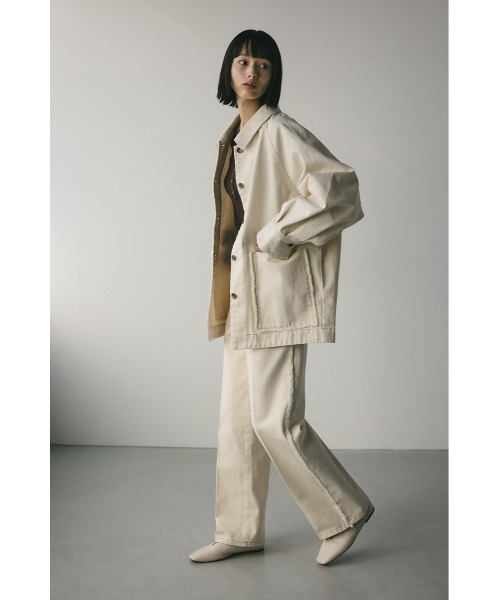 STYLEMIXER（スタイルミキサー）の「センタープレスデニム（デニムパンツ・レディース・インディゴブルー/アイボリー・X-SMALL/SMALL/MEDIUM/LARGE）」の3枚目の写真