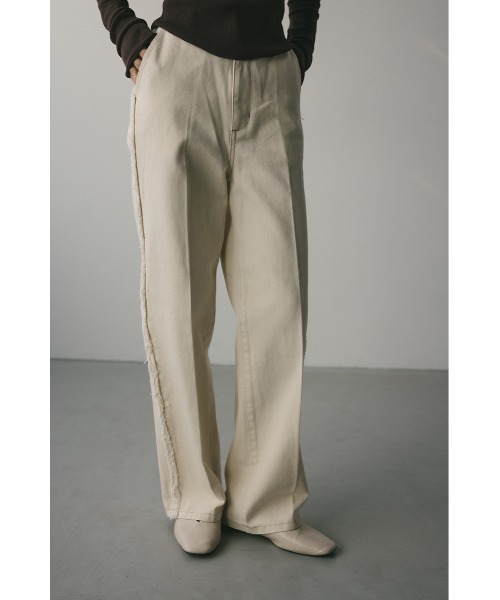 STYLEMIXER（スタイルミキサー）の「センタープレスデニム（デニムパンツ・レディース・インディゴブルー/アイボリー・X-SMALL/SMALL/MEDIUM/LARGE）」の5枚目の写真