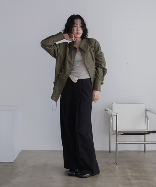 VACANCY(ヴァカンシー)の「アシンメトリーストレートスラックスパンツ(スラックス・レディース・グレー/パープル/ブラック・LARGE/MEDIUM/SMALL)」の15枚目の写真