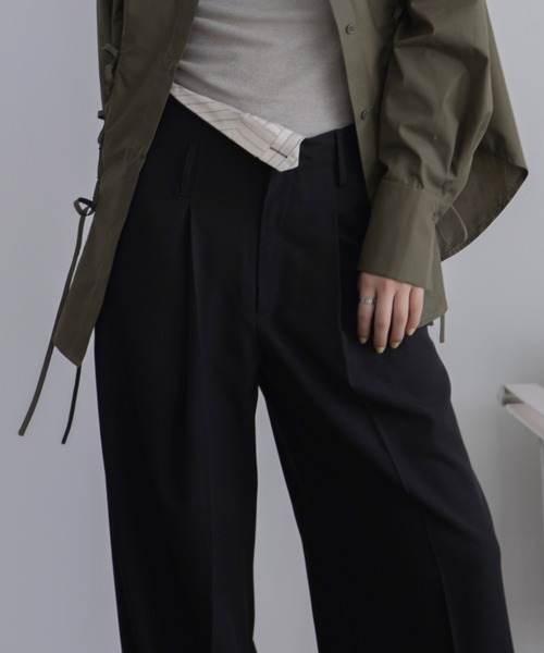 VACANCY(ヴァカンシー)の「アシンメトリーストレートスラックスパンツ(スラックス・レディース・グレー/パープル/ブラック・LARGE/MEDIUM/SMALL)」の14枚目の写真