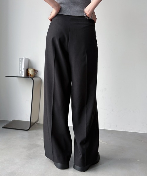 セール】アシンメトリーストレートスラックスパンツ（スラックス