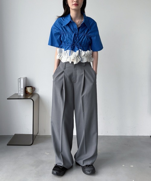 アシンメトリーストレートスラックスパンツ（スラックス）｜VACANCY