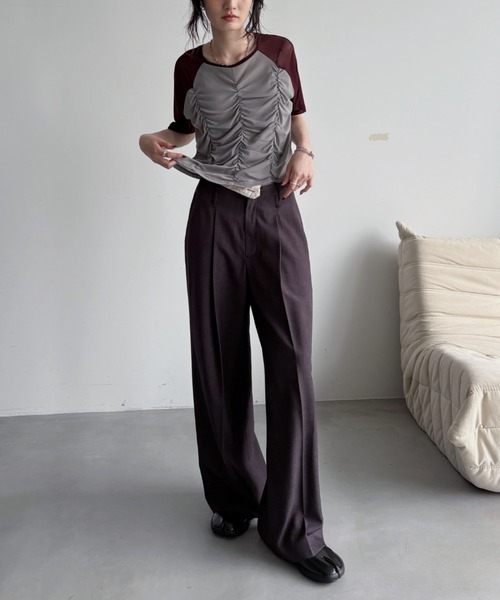 アシンメトリーストレートスラックスパンツ（スラックス）｜VACANCY