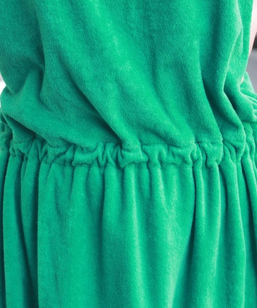 FilMelange（フィルメランジェ）の「FilMelange / フィルメランジェ PAMELA パメラ ORGANIC COTTON FINE PILE オーガニック コットンパイル ワンピース（ワンピース・レディース・グリーン・1）」の6枚目の写真