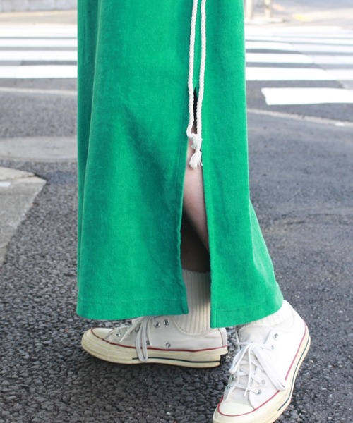 FilMelange（フィルメランジェ）の「FilMelange / フィルメランジェ PAMELA パメラ ORGANIC COTTON FINE PILE オーガニック コットンパイル ワンピース（ワンピース・レディース・グリーン・1）」の8枚目の写真