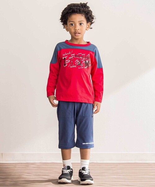 WASK（ワスク）の「ロゴ刺しゅうコンバーチブルストレッチナイロン2wayパンツ(100~160cm)（その他パンツ・キッズ・ベージュ/ネイビー・130cm/140cm/150cm/160cm）」の5枚目の写真