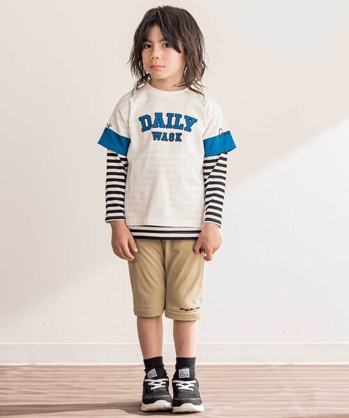 WASK（ワスク）の「ロゴ刺しゅうコンバーチブルストレッチナイロン2wayパンツ(100~160cm)（その他パンツ・キッズ・ベージュ/ネイビー・130cm/140cm/150cm/160cm）」の18枚目の写真