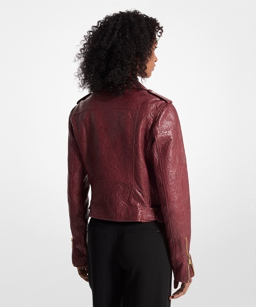 新品】マイケルコース（MK）、メンズ革ジャン、羊革、即完売のLサイズ