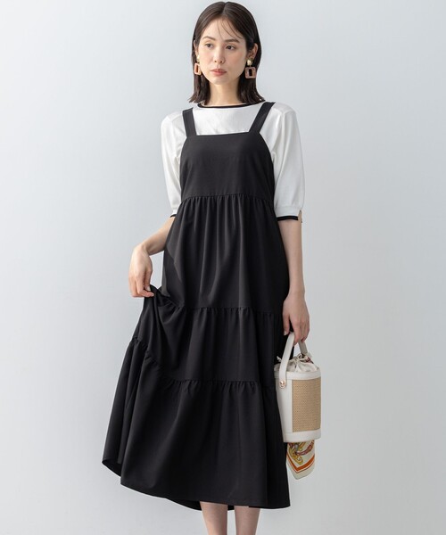 美品 LOEWE ロエベ シルク100% ノースリーブワンピース ジレ風