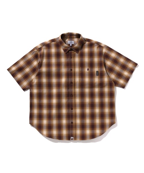 A BATHING APE（アベイシングエイプ）の「OMBRE CHECK RELAXED FIT SS SHIRT（シャツ/ブラウス・メンズ・グリーン/ネイビー/イエロー・LARGE/SMALL/MEDIUM/X-LARGE）」の3枚目の写真