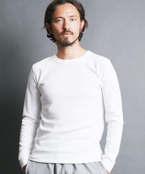 Magine(マージン)の「CTN RIVERSIBLE KNIT C/N L/S:コットン リバーシブルニット クルーネック ロングスリーブ(Tシャツ/カットソー・メンズ・ホワイト/オリーブ/ネイビー/ブラック/グレー・48/46/44)」の2枚目の写真