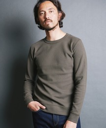 CTN RIVERSIBLE KNIT C/N L/S:コットン リバーシブルニット クルーネック ロングスリーブ