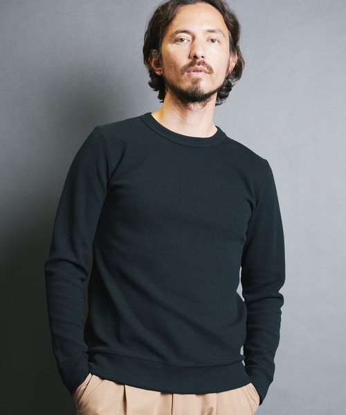 Magine(マージン)の「CTN RIVERSIBLE KNIT C/N L/S:コットン リバーシブルニット クルーネック ロングスリーブ(Tシャツ/カットソー・メンズ・ホワイト/オリーブ/ネイビー/ブラック/グレー・48/46/44)」の3枚目の写真