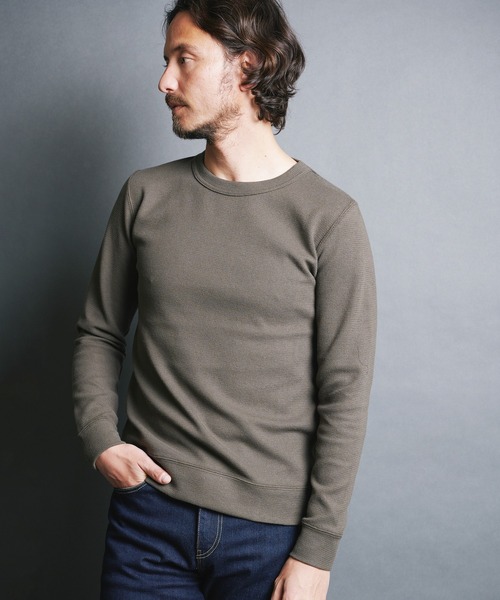 Magine(マージン)の「CTN RIVERSIBLE KNIT C/N L/S:コットン リバーシブルニット クルーネック ロングスリーブ(Tシャツ/カットソー・メンズ・ホワイト/オリーブ/ネイビー/ブラック/グレー・48/46/44)」の15枚目の写真