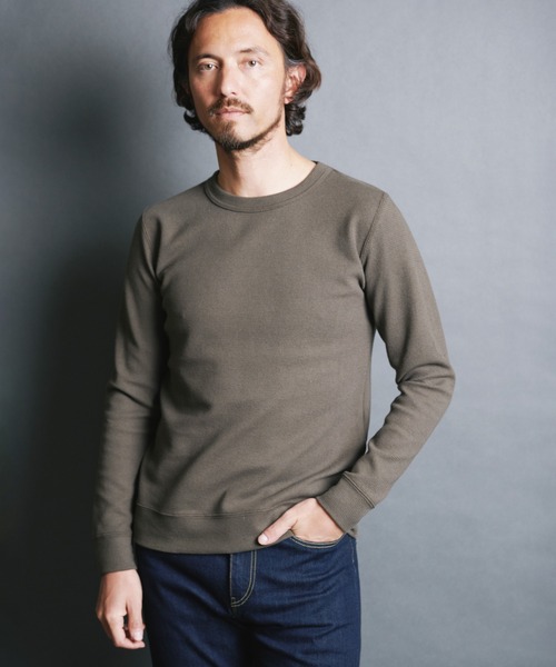 Magine(マージン)の「CTN RIVERSIBLE KNIT C/N L/S:コットン リバーシブルニット クルーネック ロングスリーブ(Tシャツ/カットソー・メンズ・ホワイト/オリーブ/ネイビー/ブラック/グレー・48/46/44)」の16枚目の写真