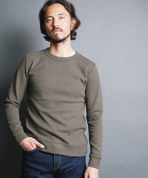 Magine(マージン)の「CTN RIVERSIBLE KNIT C/N L/S:コットン リバーシブルニット クルーネック ロングスリーブ(Tシャツ/カットソー・メンズ・ホワイト/オリーブ/ネイビー/ブラック/グレー・48/46/44)」の17枚目の写真